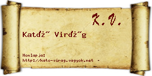 Kató Virág névjegykártya